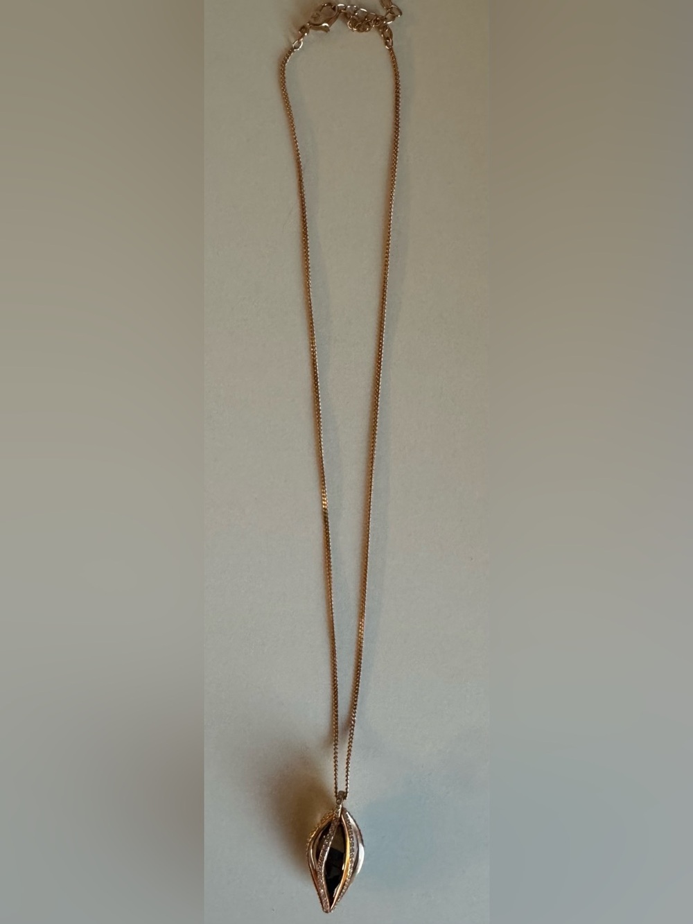 Swarovski Hailey smoky Grey Crystal Rose Gold plated Pendant Necklace 5349350